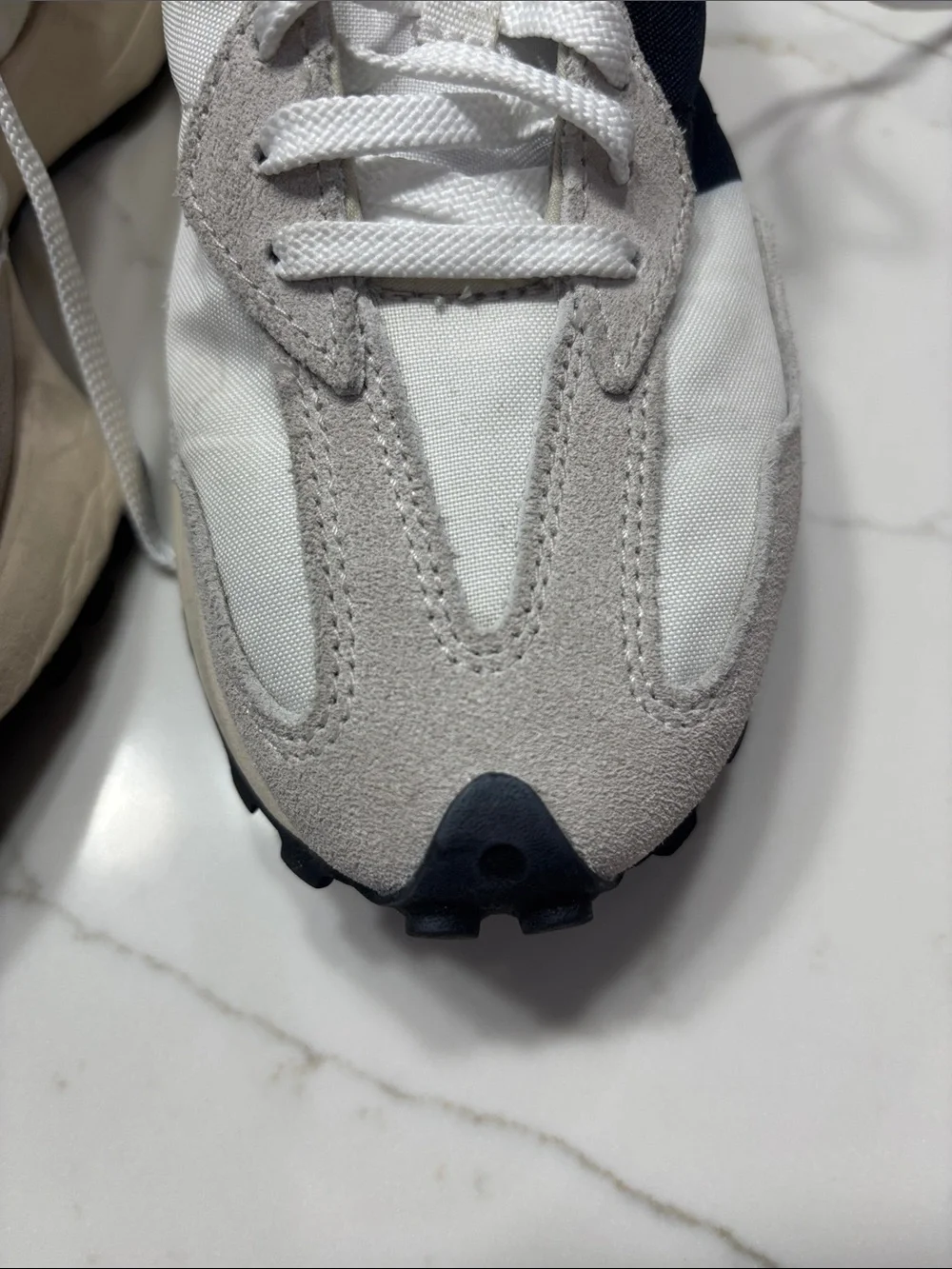 New Balance Women's White, Cream & Black Retro-Runner Sneakers